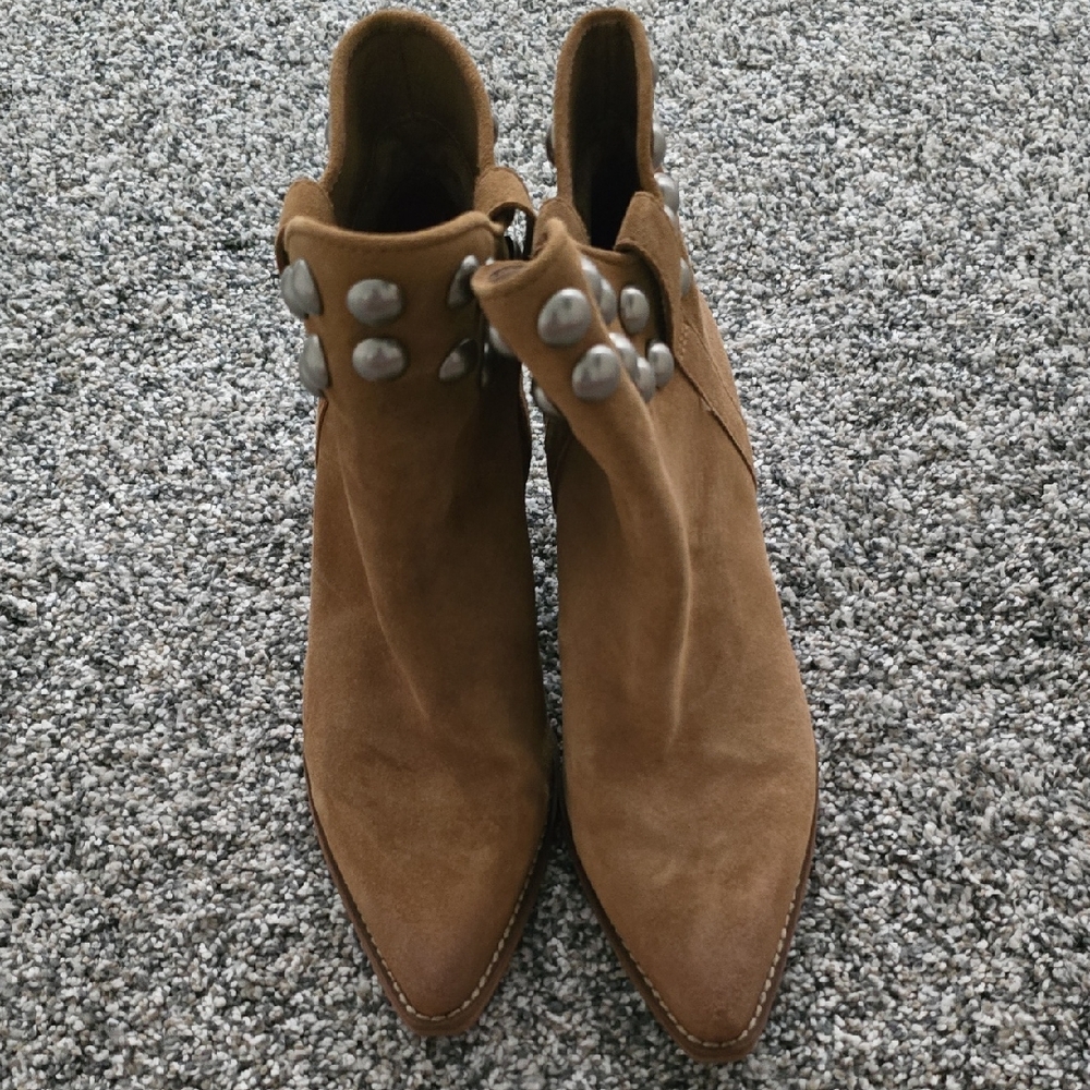Sam Edelman Brown Ankle Booties With Studs